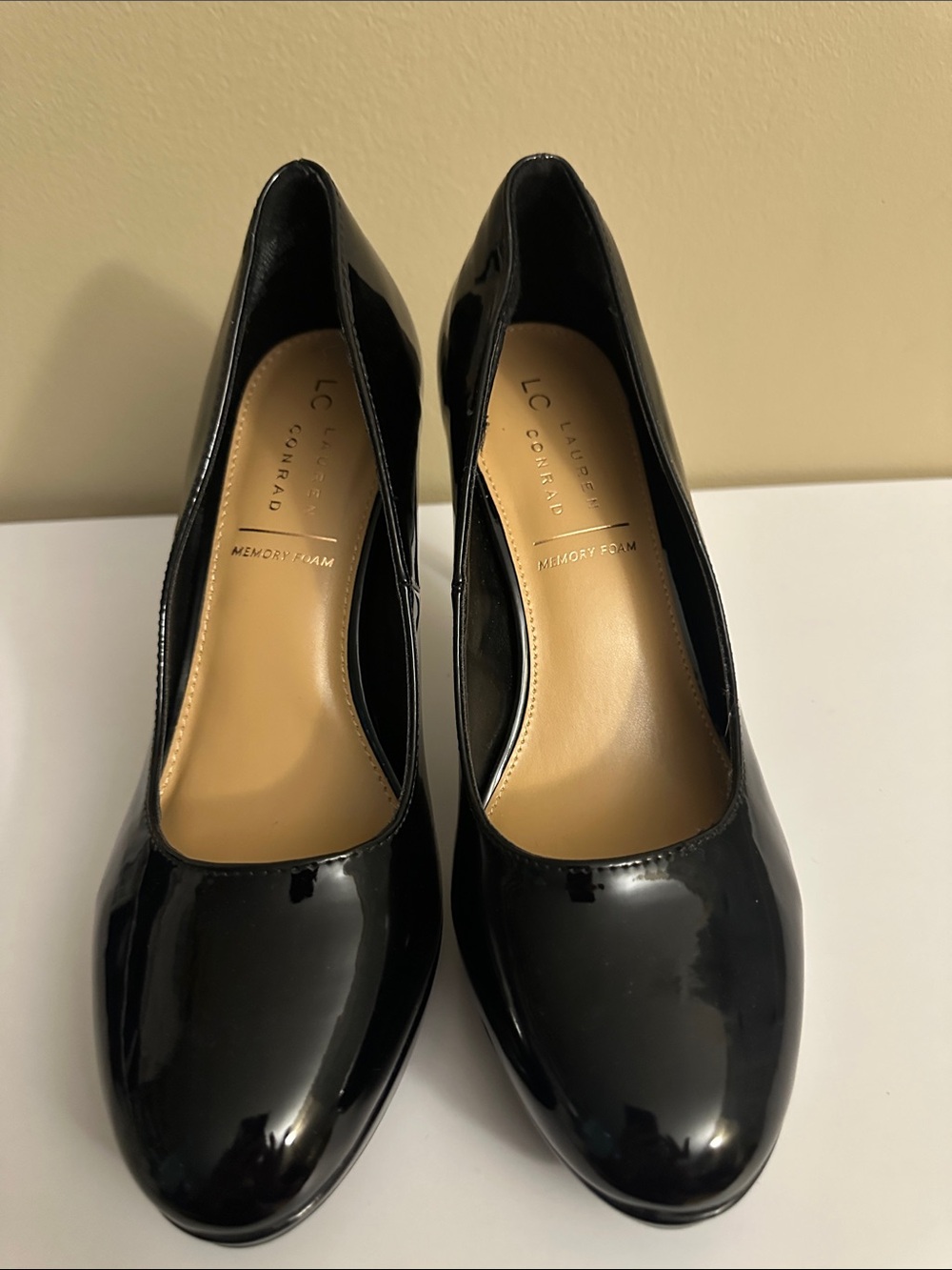 LC Lauren Conrad Black Patent Platform Stiletto Pumps - Picture 3 of 4